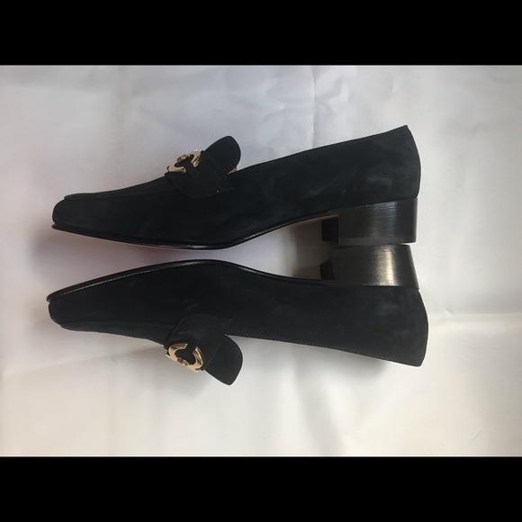 New Salvatore Ferragamo Navy Blue suede loafer 6.5 - Picture 2 of 4